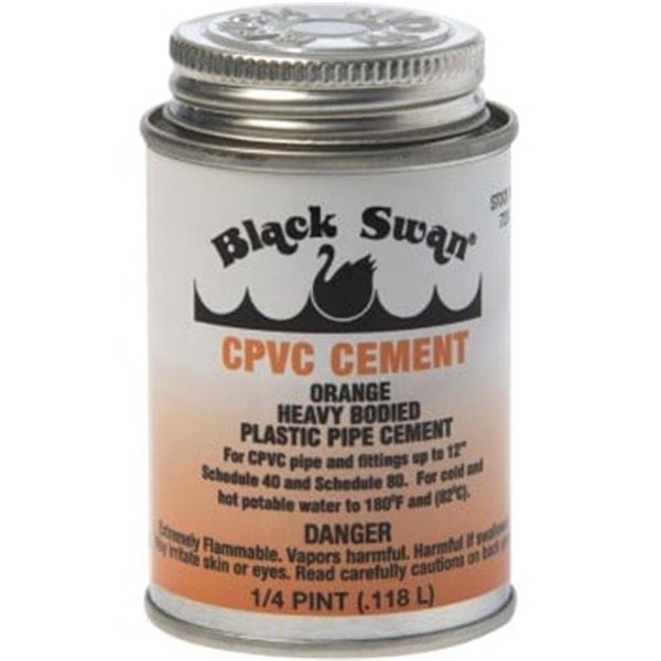 Black Swan CPVC Solvent 4 oz Cement Orange Heavybodie BL601395